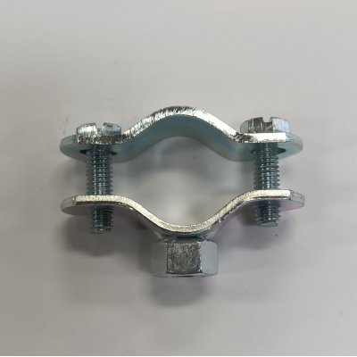 Collare pesante 3/8' in ferro zincato con dado elettrosaldato 8 MA