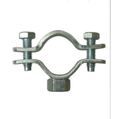 Collare pesante 2' 1/2 in ferro zincato con dado elettrosaldato 8 MA