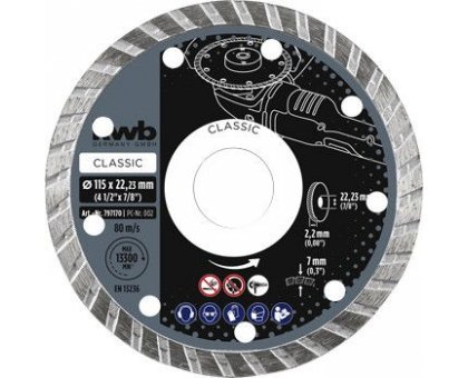 Disco diamantato d.115 per il GRES Kwb 797170