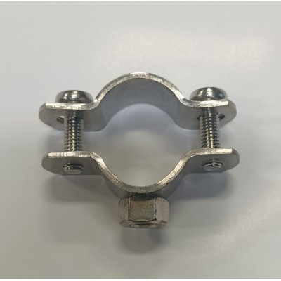 Collare pesante 1/2' in acciaio INOX con dado elettrosaldato 8 MA