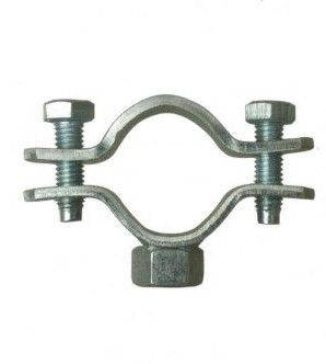 Collare pesante 1'  in acciaio INOX con dado elettrosaldato 8 MA