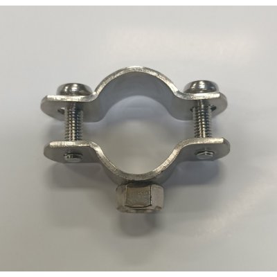 Collare pesante 1' in acciaio INOX con dado elettrosaldato 8 MA