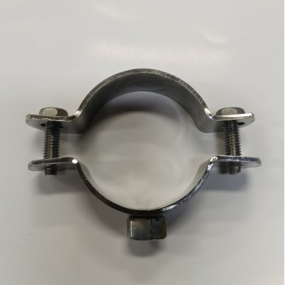 Collare pesante 1' 1/4 in acciaio INOX con dado elettrosaldato 8 MA