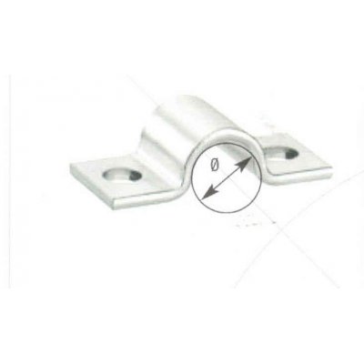 Cavallotto a 2 fori mm 6 in ferro zincato