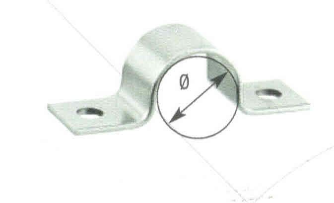 Cavallotto a 2 fori mm 10 in ferro zincato