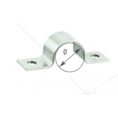 Cavallotto a 2 fori mm 10 in ferro zincato