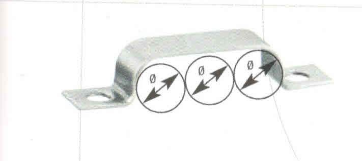 Cavallotto a 2 fori mm  8 x 24 in ferro zincato