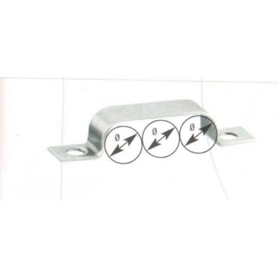 Cavallotto a 2 fori mm 8 x 24 in ferro zincato