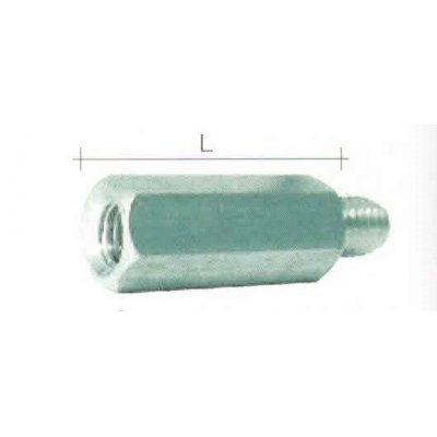 Distanziale con filetto MF 8 ma x mm 40 in acciaio zincato