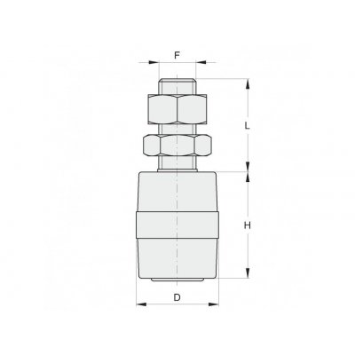 Rullo di guida in ottone d. mm 40 x 60 per cancelli scorrevoli FAC 618