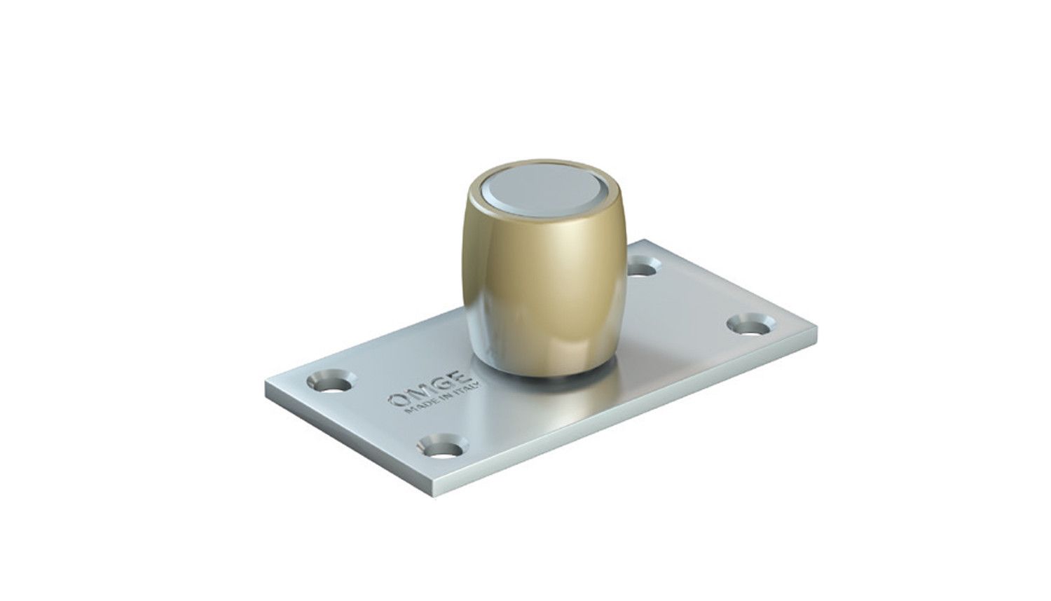 Rullo di guida in ottone d. mm 25 su piastra per portoni scorrevoli OMGE 0070