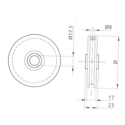 Ruota metallica per cavi diametro mm 80