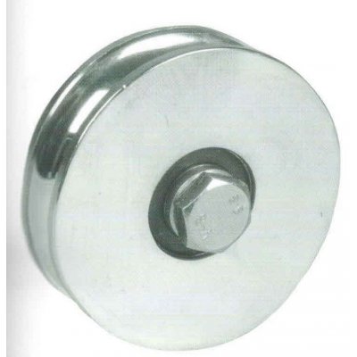 Ruota gola tonda d. mm 50 a 1 cuscinetto per cancelli scorrevoli