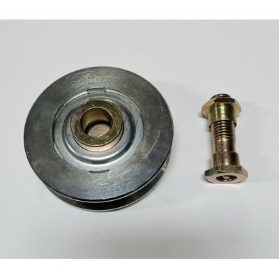 Ruota gola V d. mm 120 a 2 cuscinetti con ingrassatore per cancelli scorrevoli FAC 105