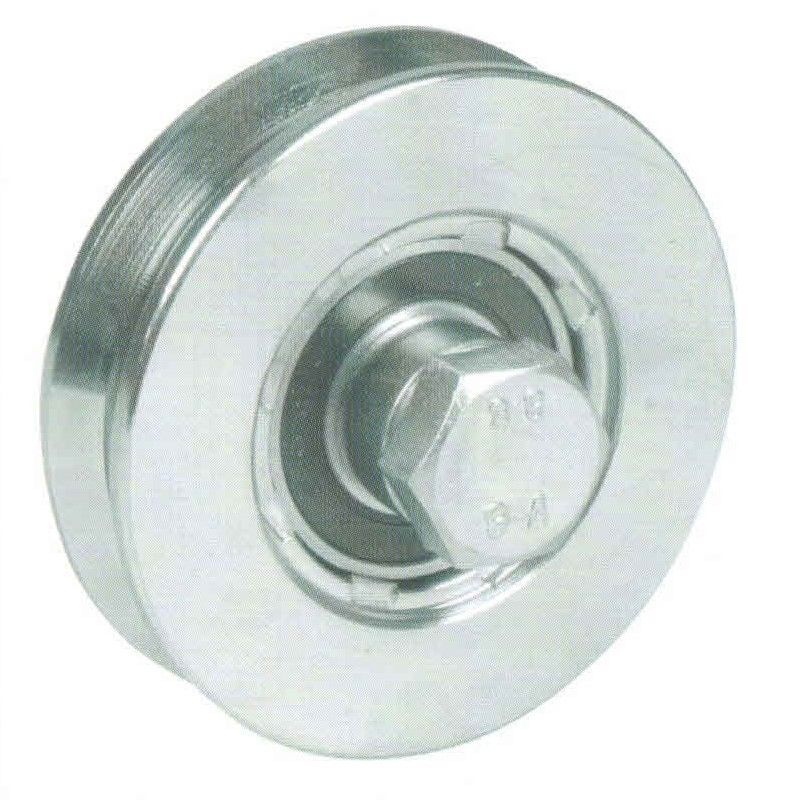 Ruota gola V d. mm 160 a 2 cuscinetti per cancelli scorrevoli