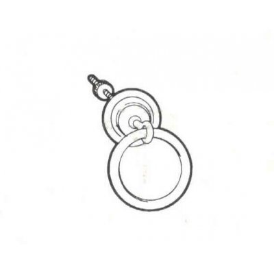 Maniglia basculante tonda con piastrina in ferro