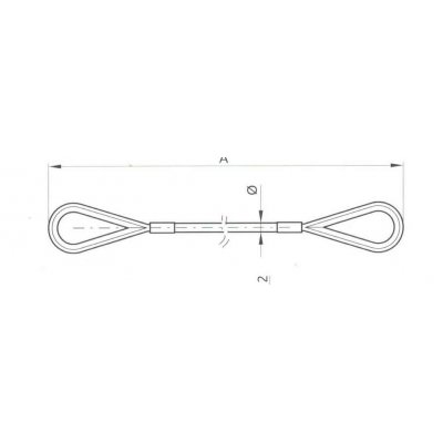 Fune di sicurezza anticaduta cm 50 per cancelli a battente IBFM 540