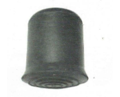 Puntale esterno mm 20 a campana in gomma colore nero