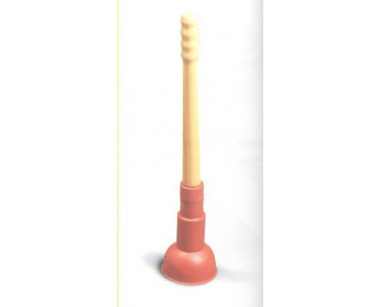 Sturavasi/sturaturche con camera d'aria e valvola in gomma rossa e manico legno