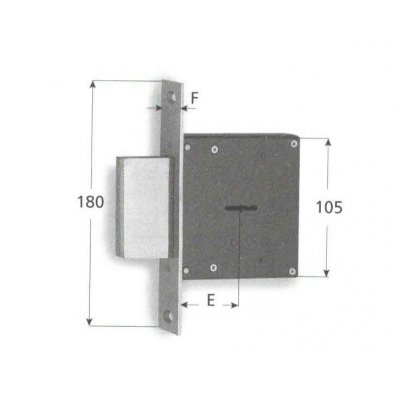 Serratura infilare FIAM 3131 E. 50 mm