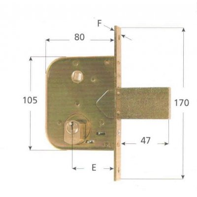 Serratura per cancello ISEO 600450