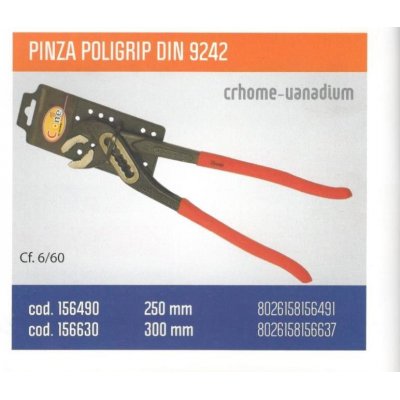 Pinza giratubi poligrip manici plasticati mm 300
