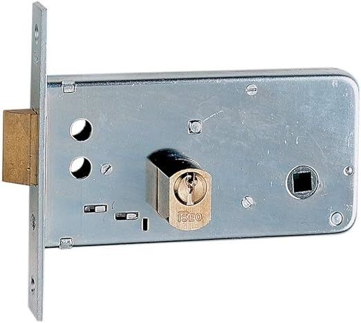 Serratura infilare per fascia ISEO 725600 entrata 60 con cilindro tondo mm 26 sfacettato