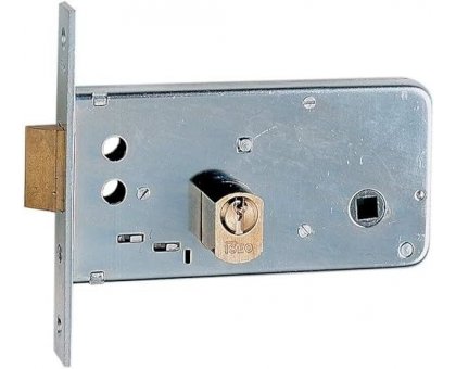 Serratura infilare per fascia ISEO 725600 entrata 60 con cilindro tondo mm 26 sfacettato