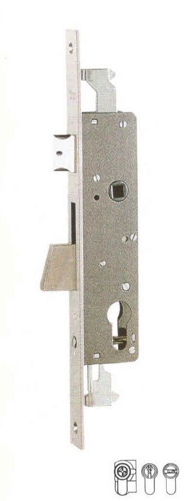 Serratura per montanti ISEO 783301B chiusura triplice con scrocco e mandata basculante