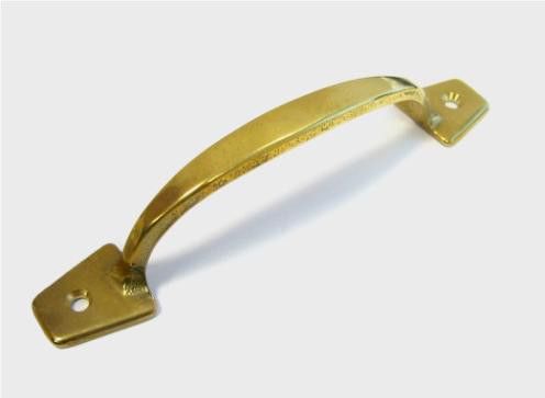 Maniglia MANETTINA LISCIA in ottone interasse fori mm 132