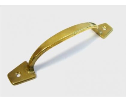 Maniglia MANETTINA LISCIA in ottone interasse fori mm 132