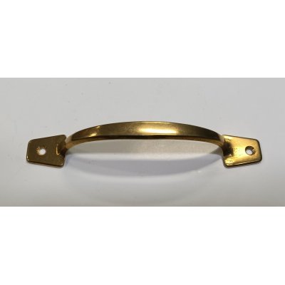 Maniglia MANETTINA LISCIA in ottone interasse fori mm 132