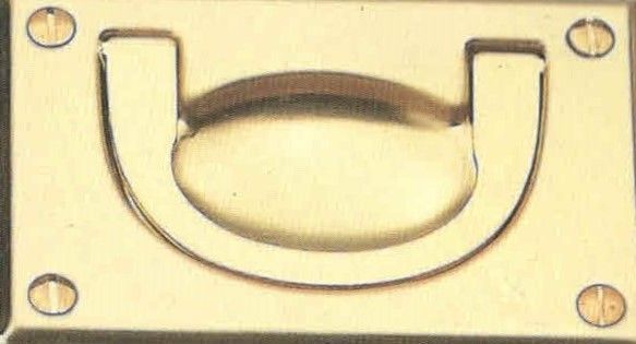 Maniglia incasso rettangolare mod. MARINA art 524/A in ottone