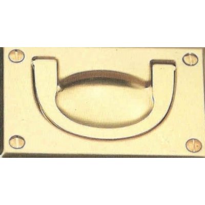 Maniglia incasso rettangolare mod. MARINA art 524/A in ottone