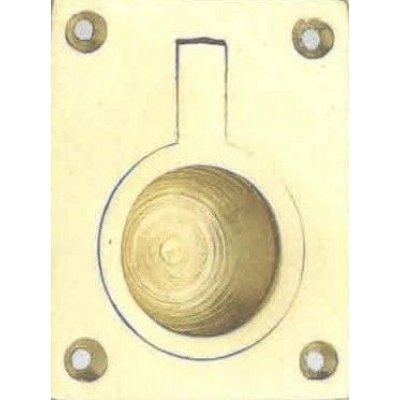 Maniglia incasso rettangolare mod. MARINA MILITARE art 516MT in ottone