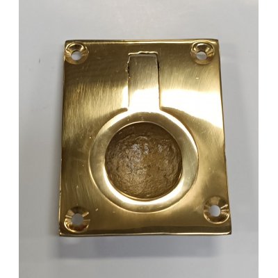Maniglia incasso rettangolare mod. MARINA MILITARE art 516MT in ottone
