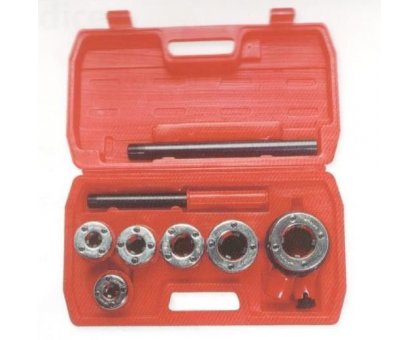 Set 5 filiere a cricco per filettature a mano da 1/4' 3/8' 1/2' 3/4' 1' 1 1/4' HIT
