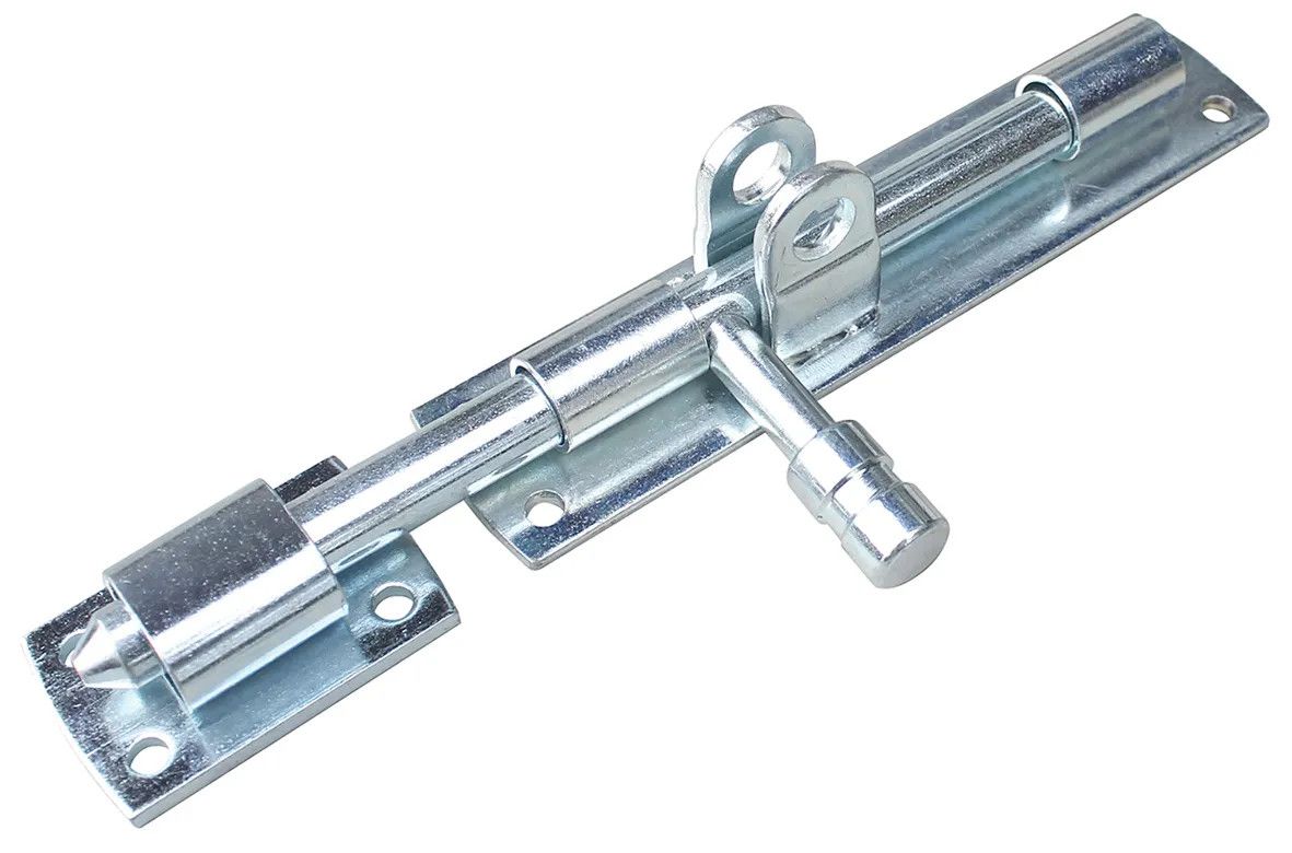 Catenaccio orizzontale mm 100 in acciaio INOX con mandata tonda e portalucchetto Ibfm art 62I