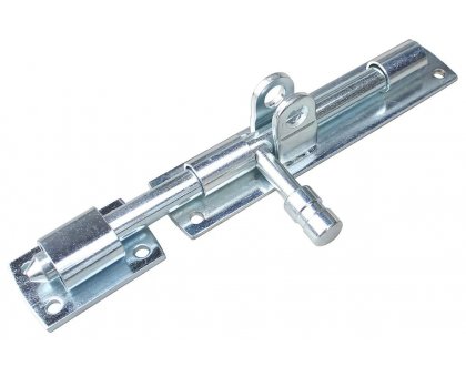 Catenaccio orizzontale mm 100 in acciaio INOX con mandata tonda e portalucchetto Ibfm art 62I