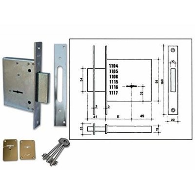 Serratura infilare doppia mappa JUWEL 1115