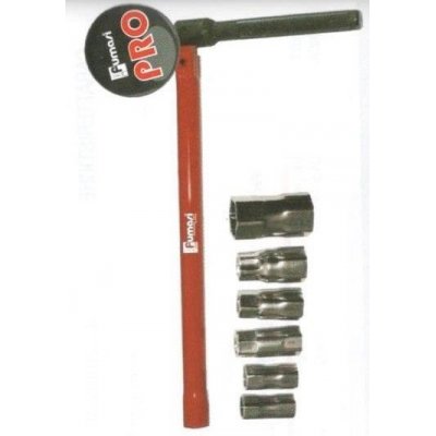 Chiave montaggio rubinetti con bussole in dotazione