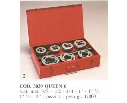 Filiera a cricco manuale 7 pz da 3/8" a 2" MERCURY
