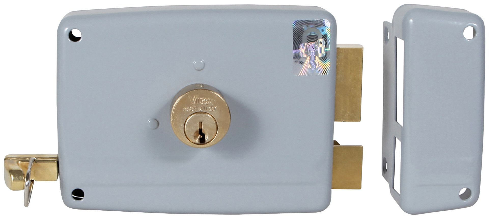 Serratura da applicare entrata mm 50 Destra VIRO 1.7502.0712.1 con cilindro staccato , 2 mandate