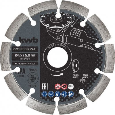 Disco diamantato d.125 per il cemento armato Kwb 723540