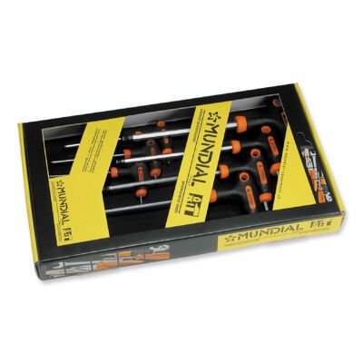 Serie 7 chiavi esagonali a TI impugnatura plastica Mundial 0344.110