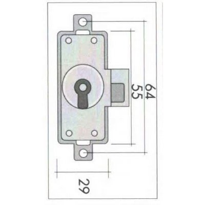 Serratura ad aste rotanti FASEM 550 Dx/Sn scatola in zama ottonata