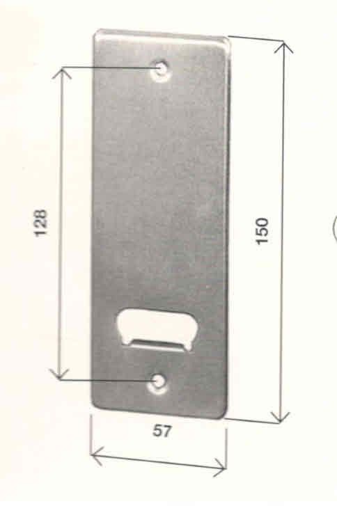 Placca per avvolgitore MIGNON interasse mm 128 in alluminio laccato BIANCO