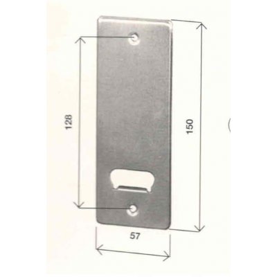 Placca per avvolgitore MIGNON interasse mm 128 in alluminio laccato BIANCO