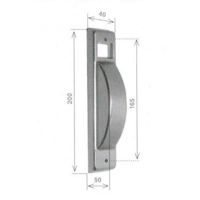 Placca per avvolgitore semincasso per riduttori SR-8 in alluminio laccato BIANCO