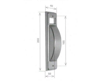 Placca per avvolgitore semincasso per riduttori SR-8 in alluminio laccato BIANCO